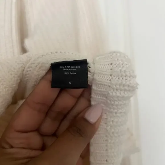 JENNI KAYNE Cotton Fisherman Sweater small - Picture 3 of 5